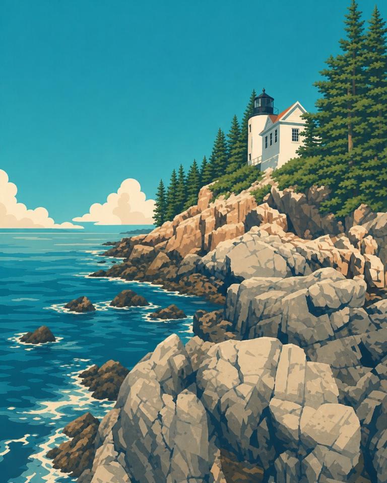 Bass Harbor Head Lighthouse in Acadia National Park