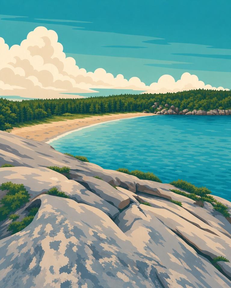 Sand Beach in Acadia National Park