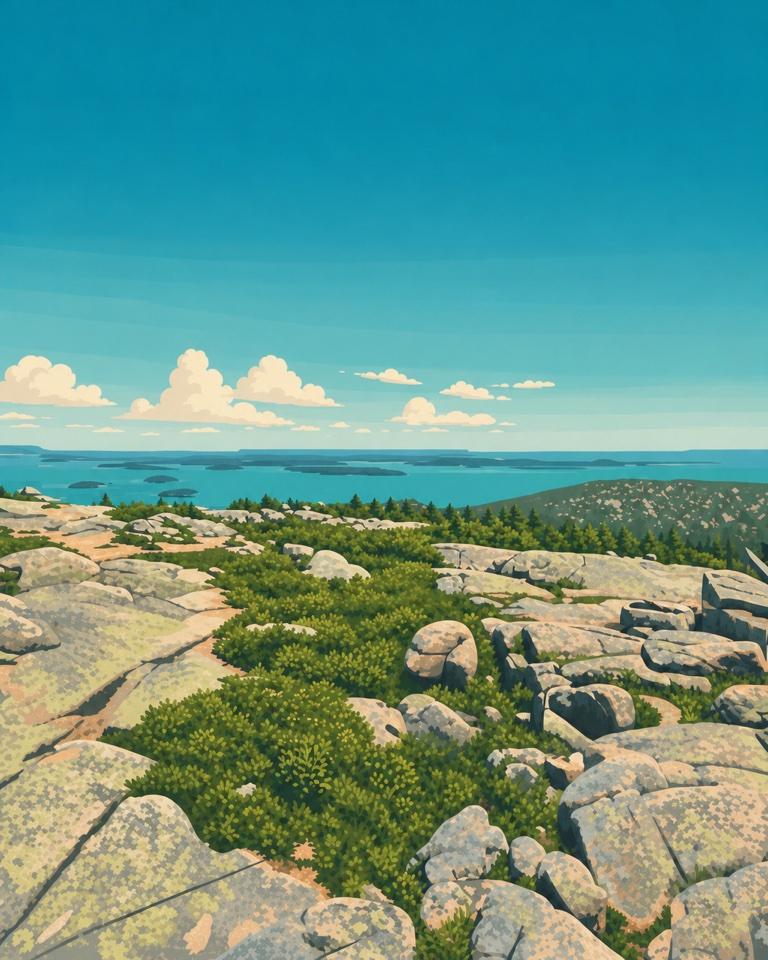 Cadillac Mountain in Acadia National Park