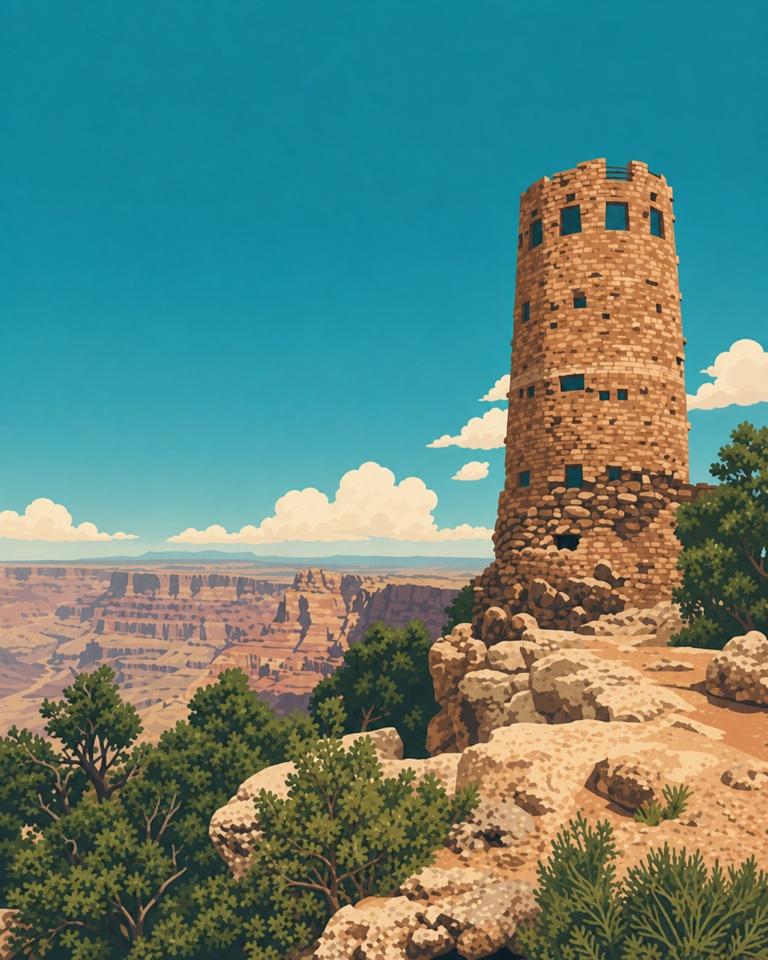 Desert View Watchtower at the Grand Canyon