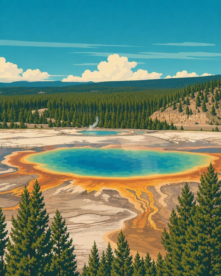 Grand Prismatic Spring in Yellowstone National Park