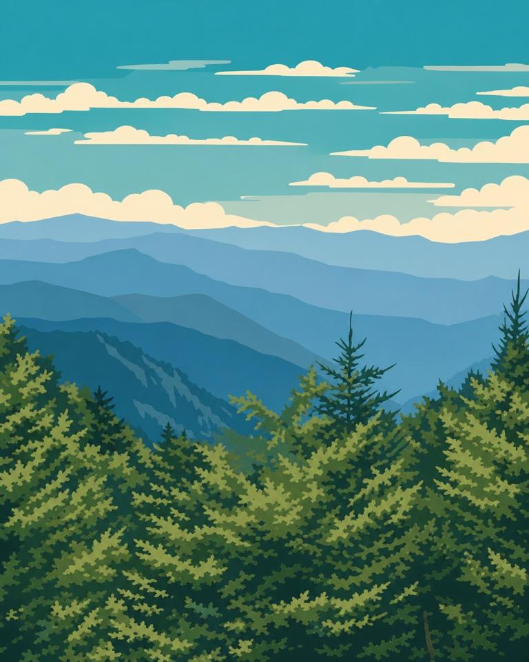 Luftee Overlook in Great Smoky Mountains National Park