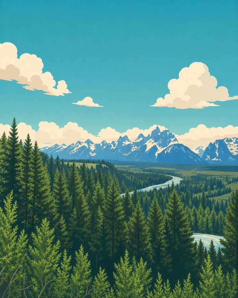Snake River overlook in Grand Teton National Park