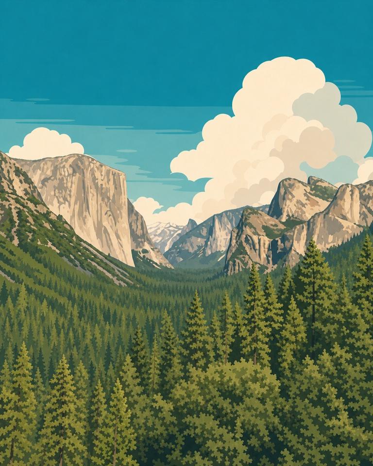 Tunnel View in Yosemite National Park