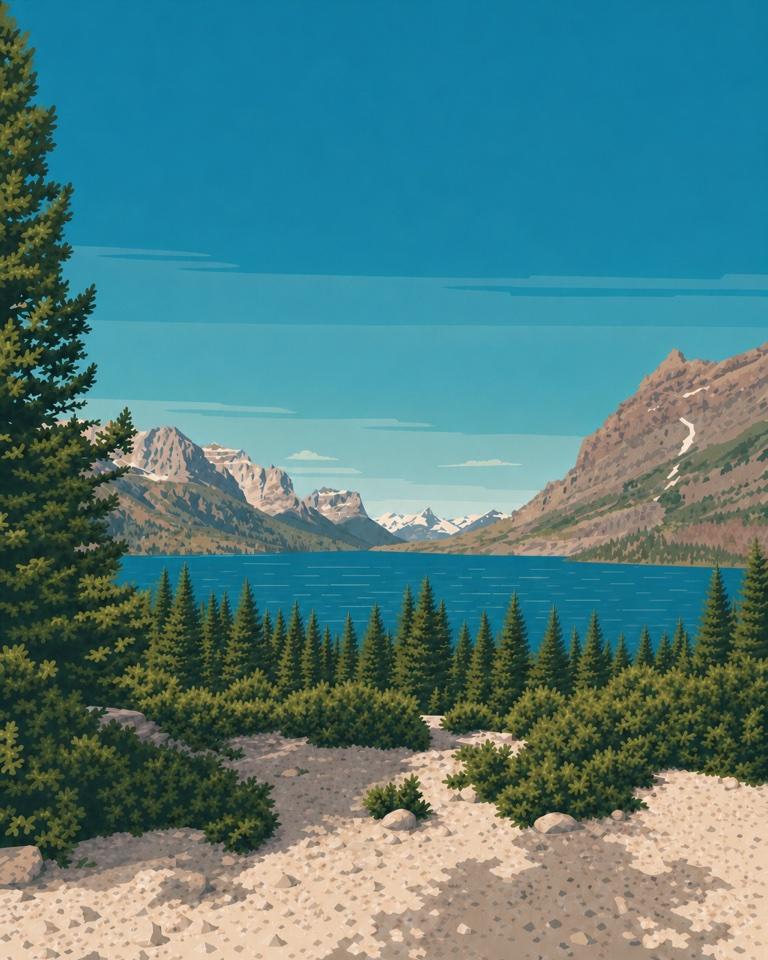 Wild Goose Island in Glacier National Park